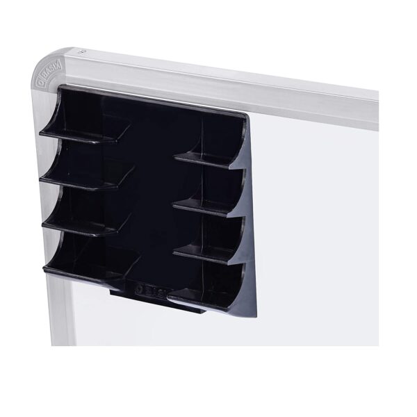 OBASIX® Whiteboard Marker Holder (Magnetic) For School College Office|With Two Super Strong Magnets | Material: ABS (White) - Image 5