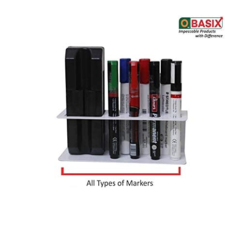 OBASIX®White Board Marker Holder Magnetic With Two Super Strong Magnets | Colour Black - Image 2