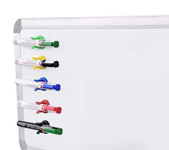 OBASIX® Whiteboard Marker Holder With Super Strong Nickel Coated Magnets (5 Pc Pack)| Set Of 2 Packets (Total 10 PCS)| Magnetic Pencil Holder - Image 6