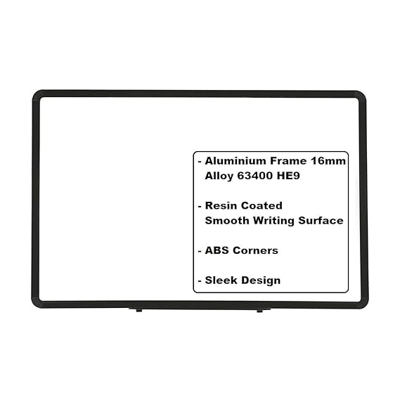 OBASIX® Superior Series White Board 1.5x2 Feet Magnetic | Heavy Aluminium Frame Black SMWBPCB4560 - Image 6