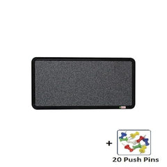 OBASIX® Superior Series Pin-Up Bulletin Notice Board (1x2) Feet Mid Grey For School College Offices | Powder Coated Black Frame SPBMGPCB3060 - Image 3