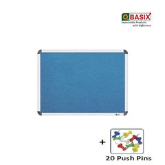 OBASIX® Superior Series Pin-Up Bulletin Notice Board (2x3 Feet) Turquoise Blue For School College Offices | Powder Coated Black Frame SPBPCBTB6090 - Image 4