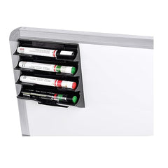 OBASIX® Whiteboard Marker Holder (Magnetic) For School Collage Office|With Two Super Strong Magnets| Material: ABS (Black) - Image 4