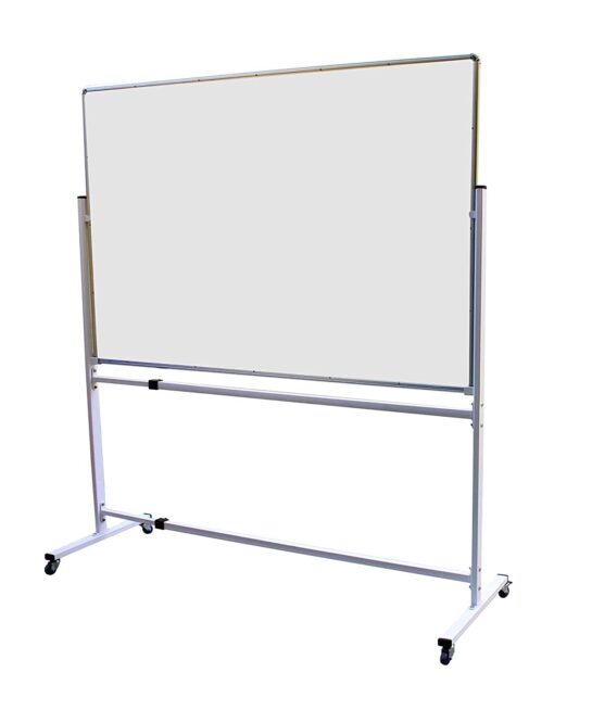 OBASIX® Superior Series White Board (4x6 Feet) Magnetic | Natural Finesse Heavy Aluminium Frame with Movable and Adjustable Whiteboard Stand SMWBWS120180