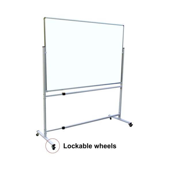 OBASIX® Superior Series White Board (4x6 Feet) Magnetic | Natural Finesse Heavy Aluminium Frame with Movable and Adjustable Whiteboard Stand SMWBWS120180 - Image 2