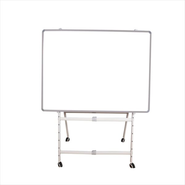 OBASIX® Multiple Hanging Movable Whiteboard Stand| Height and Width Adjustable with 2inches Lockable Wheels| Powder Coated White - Image 3