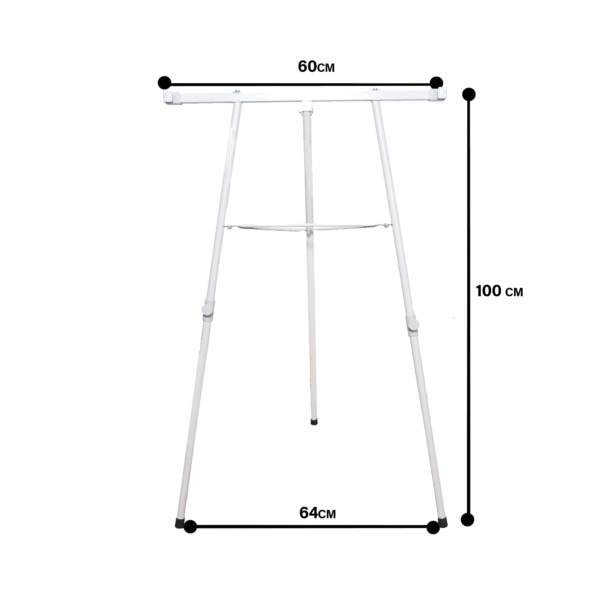 OBASIX® Clip Adjstable Heavy-Duty Tripod Stand | Powder Coated White | Tripod Display Stand for Whiteboard, Notice Board, Blackboard | Supports Up to 2x4 Ft boards | Ideal for Office, Presentation, Display & Advertising - Image 4
