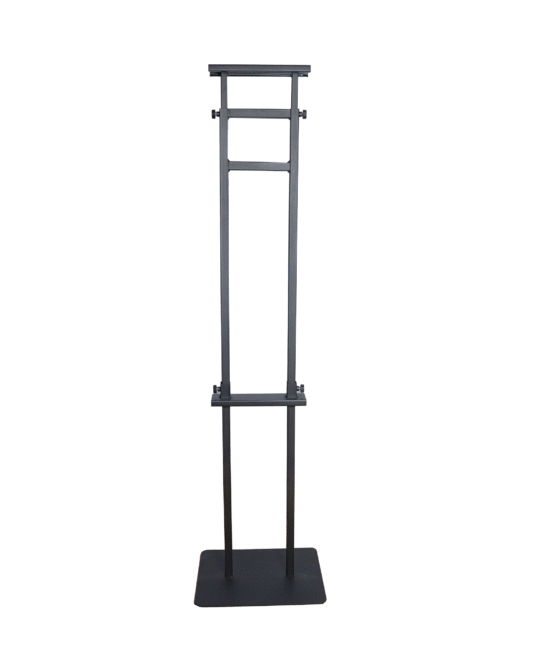 OBASIX® Height Adjustabe Metal Display Stand for Commercial Advertisement Poster Stand Restaurants Menu | Powder Coated Black AMS-06