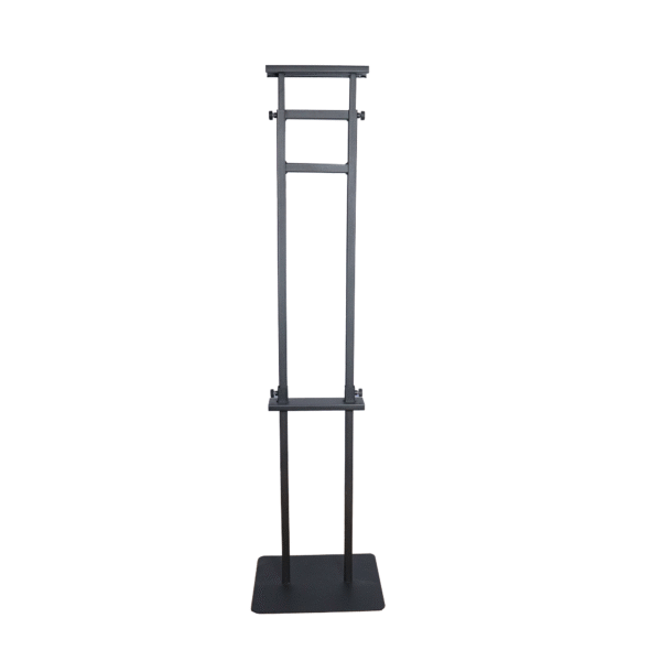 OBASIX® Height Adjustabe Metal Display Stand for Commercial Advertisement Poster Stand Restaurants Menu | Powder Coated Black AMS-06