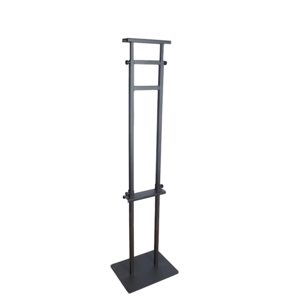 OBASIX® Height Adjustabe Metal Display Stand for Commercial Advertisement Poster Stand Restaurants Menu | Powder Coated Black AMS-06 - Image 4